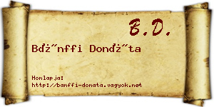 Bánffi Donáta névjegykártya